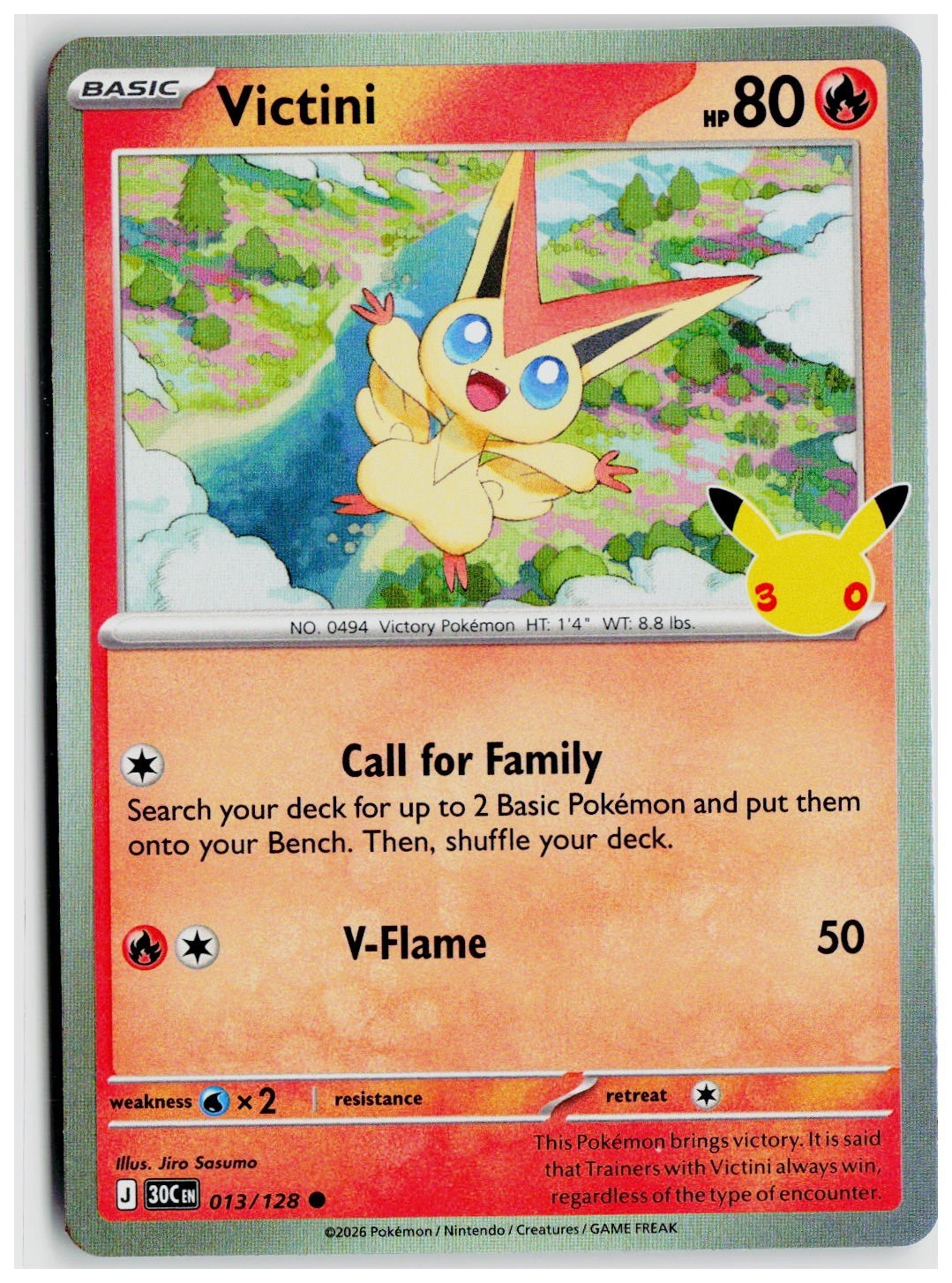 2026 Pokemon ME: 30th Celebration #013 Victini