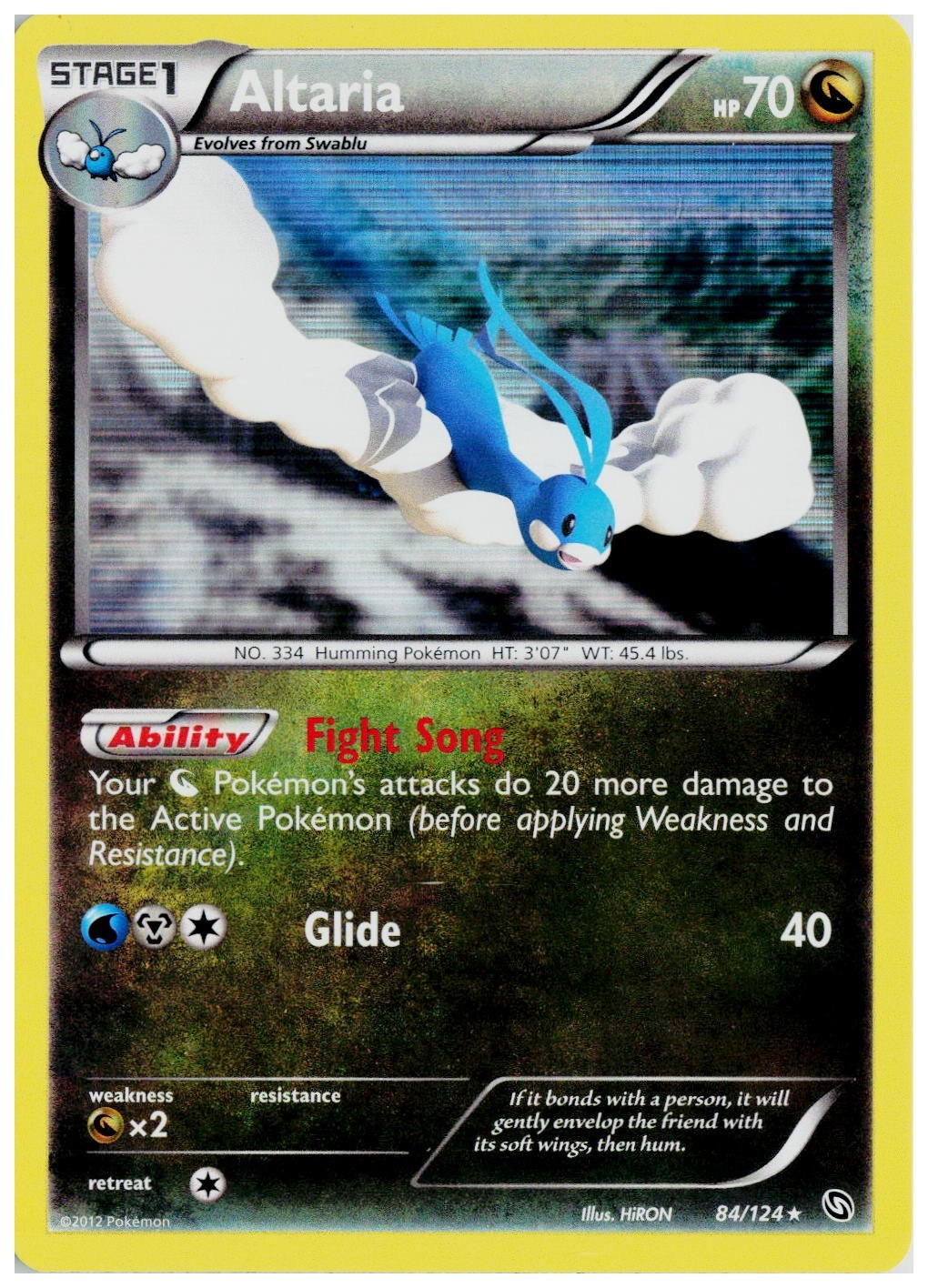 2012 Pokemon Dragons Exalted #84 Altaria