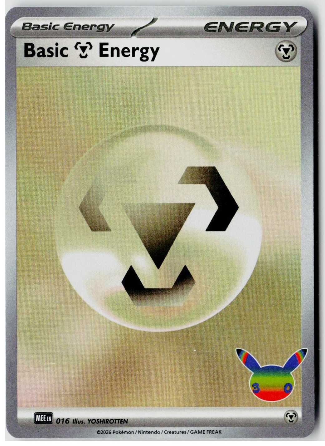 2026 Pokemon MEE: Mega Evolution Energies #016 Basic Metal Energy