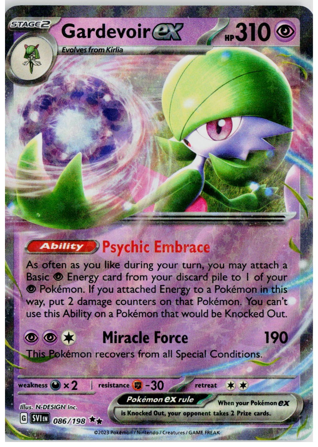 2023 Pokemon SV01: Scarlet & Violet Base Set #086 Gardevoir ex