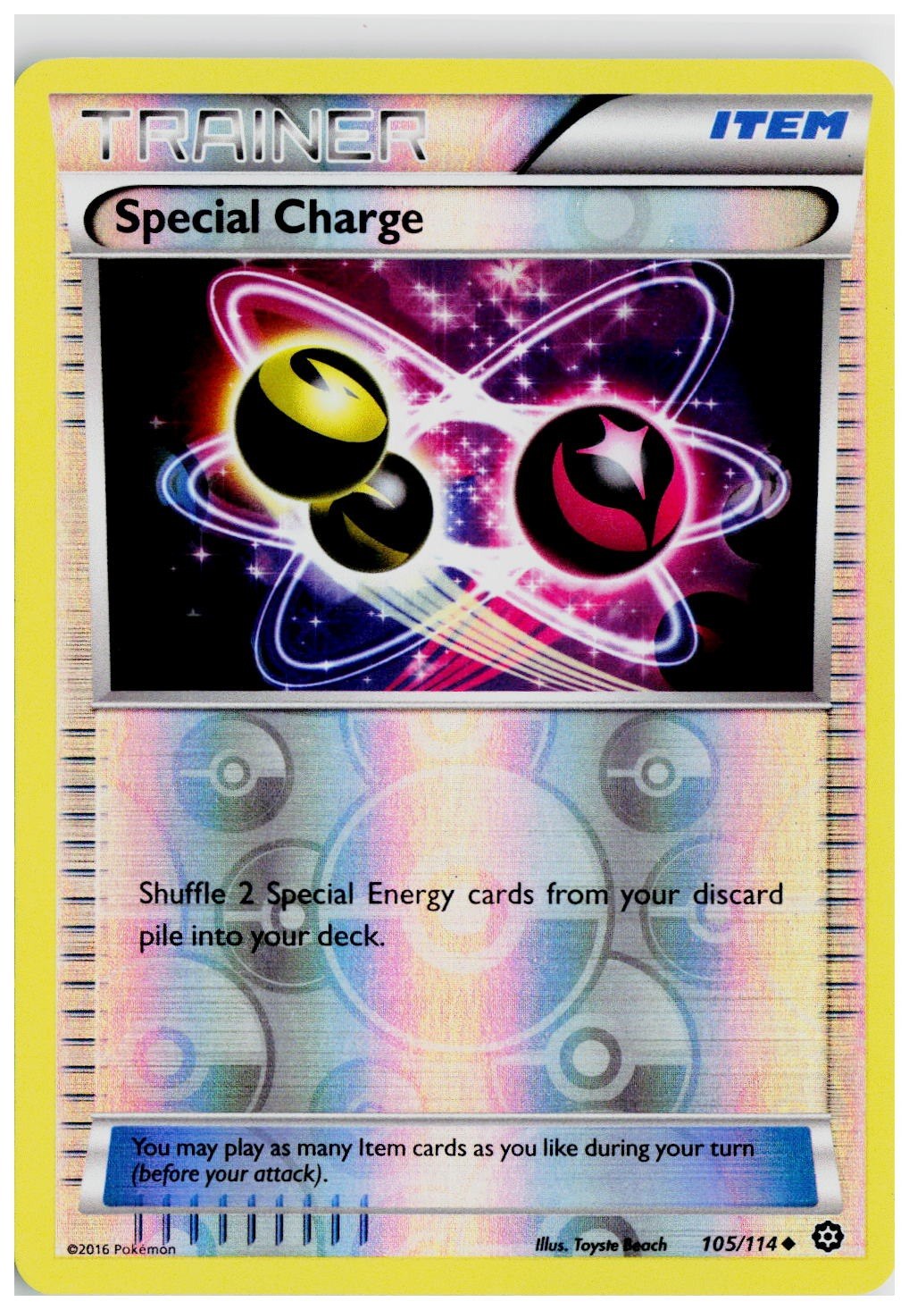 2016 Pokemon XY - Steam Siege #105 Special Charge