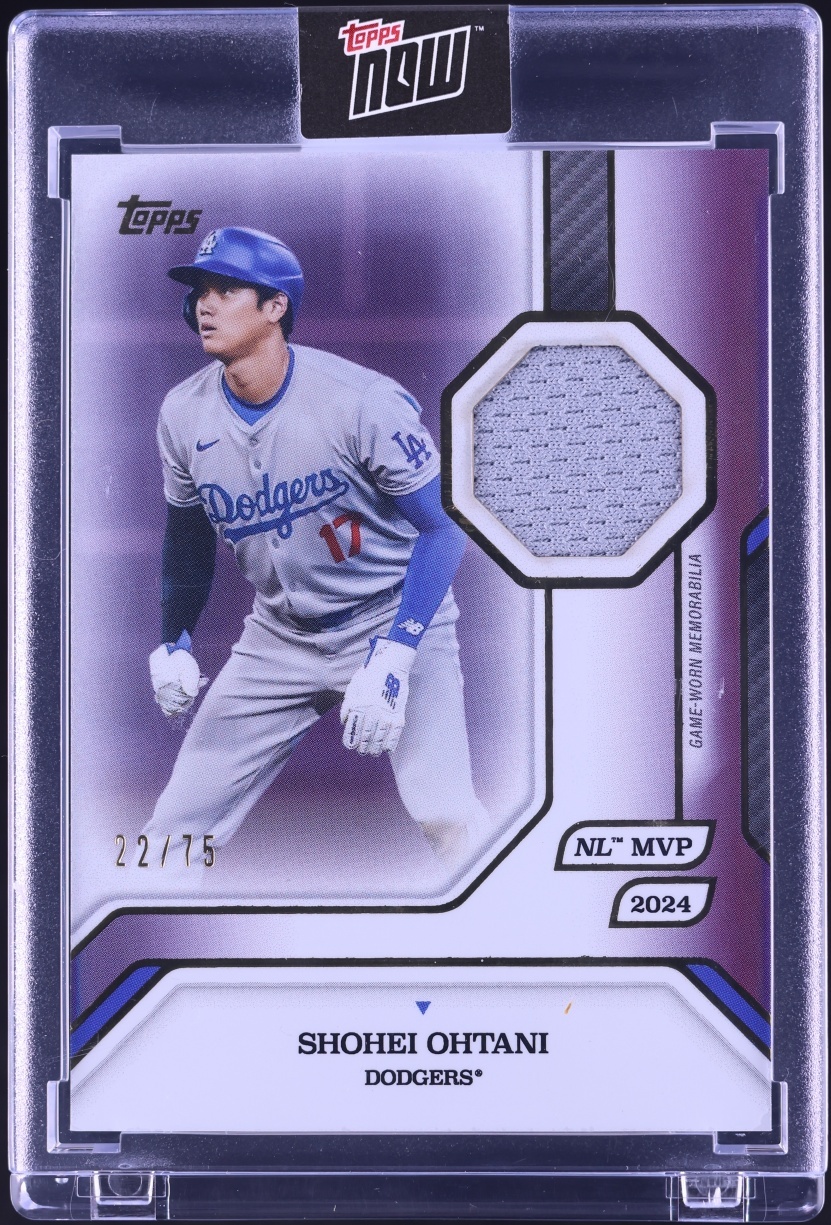 2025 Topps MLB MVP Collection Purple Foil Shohei Ohtani PATCH /75 #17-R