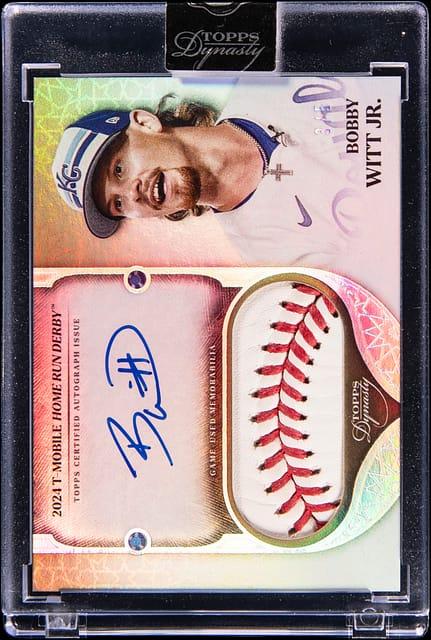 2025 Topps Dynasty Autograph Special Event Baseball Leather #ASEL-BW Bobby Witt Jr. Signed Game-Used
