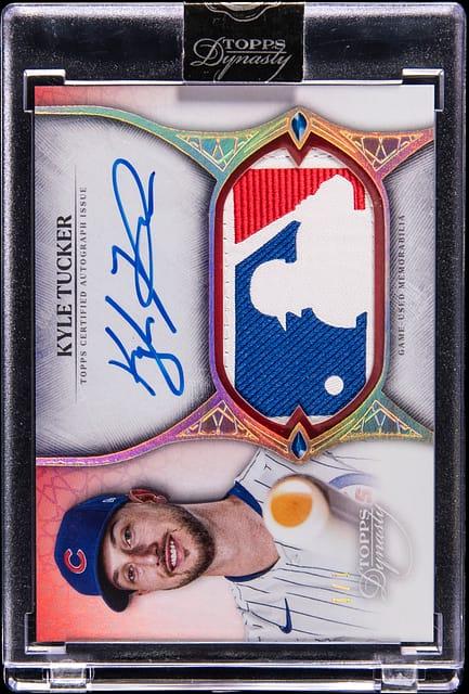 2025 Topps Dynasty Autograph MLB Logoman Patch #AMPL-KT Kyle Tucker Signed Game-Used Logoman Patch C