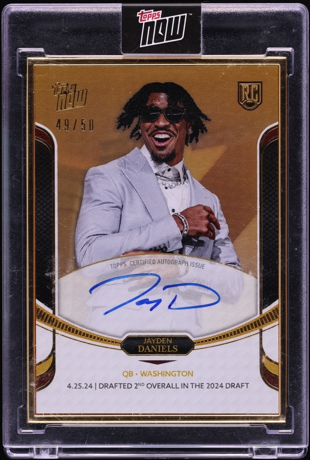2024 Topps Now Campaign Gold Jayden Daniels ROOKIE AUTO /50 #6-A