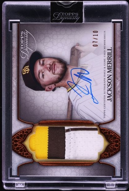 2025 Topps Dynasty Dynastic Data Jackson Merrill PATCH AUTO /10 #DAP-JM
