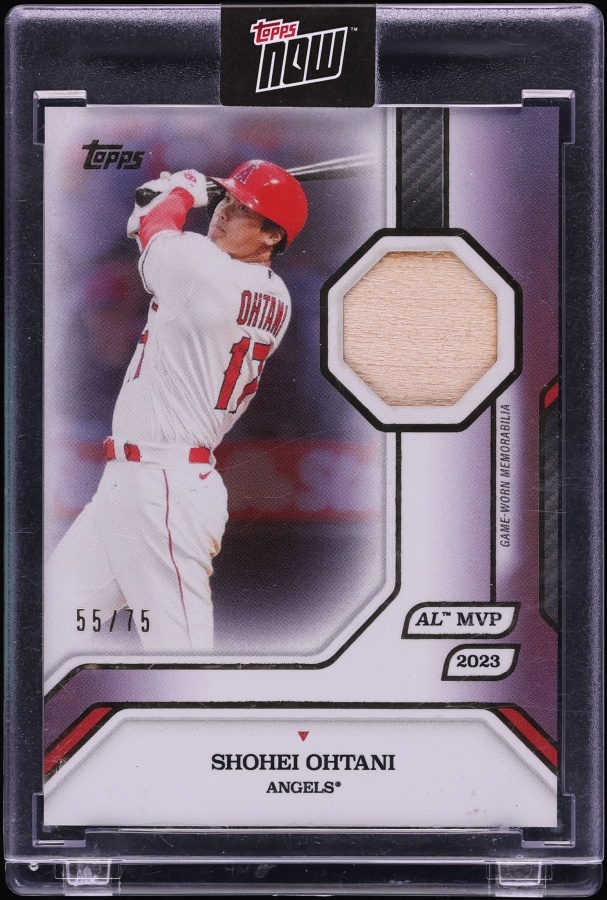 2025 Topps Now MLB MVP Collection Purple Foil Shohei Ohtani PATCH /75 #10-R
