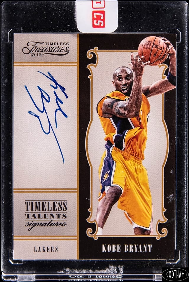 2012-13 Panini Timeless Treasures Timeless Talents Signatures #5 Kobe Bryant Signed Card (#33/99) -