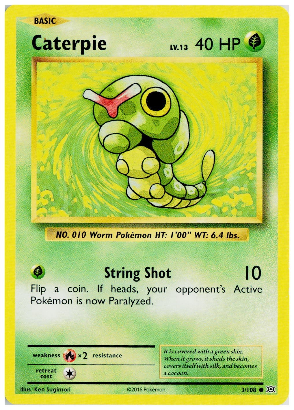 2016 Pokemon XY - Evolutions #3 Caterpie