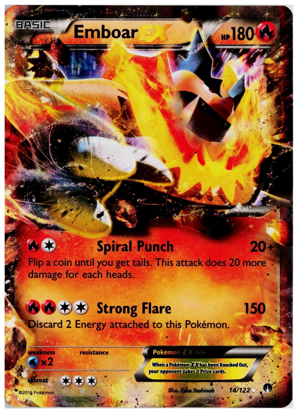 2016 Pokemon XY - BREAKpoint #14 Emboar EX
