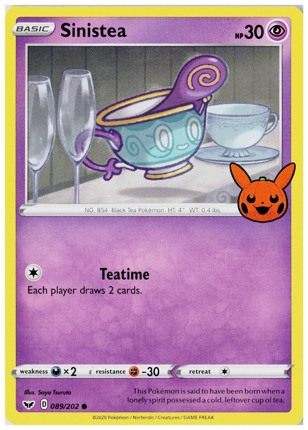 2023 Pokemon TTBB23: Trick or Trade BOOster Bundle #089 Sinistea