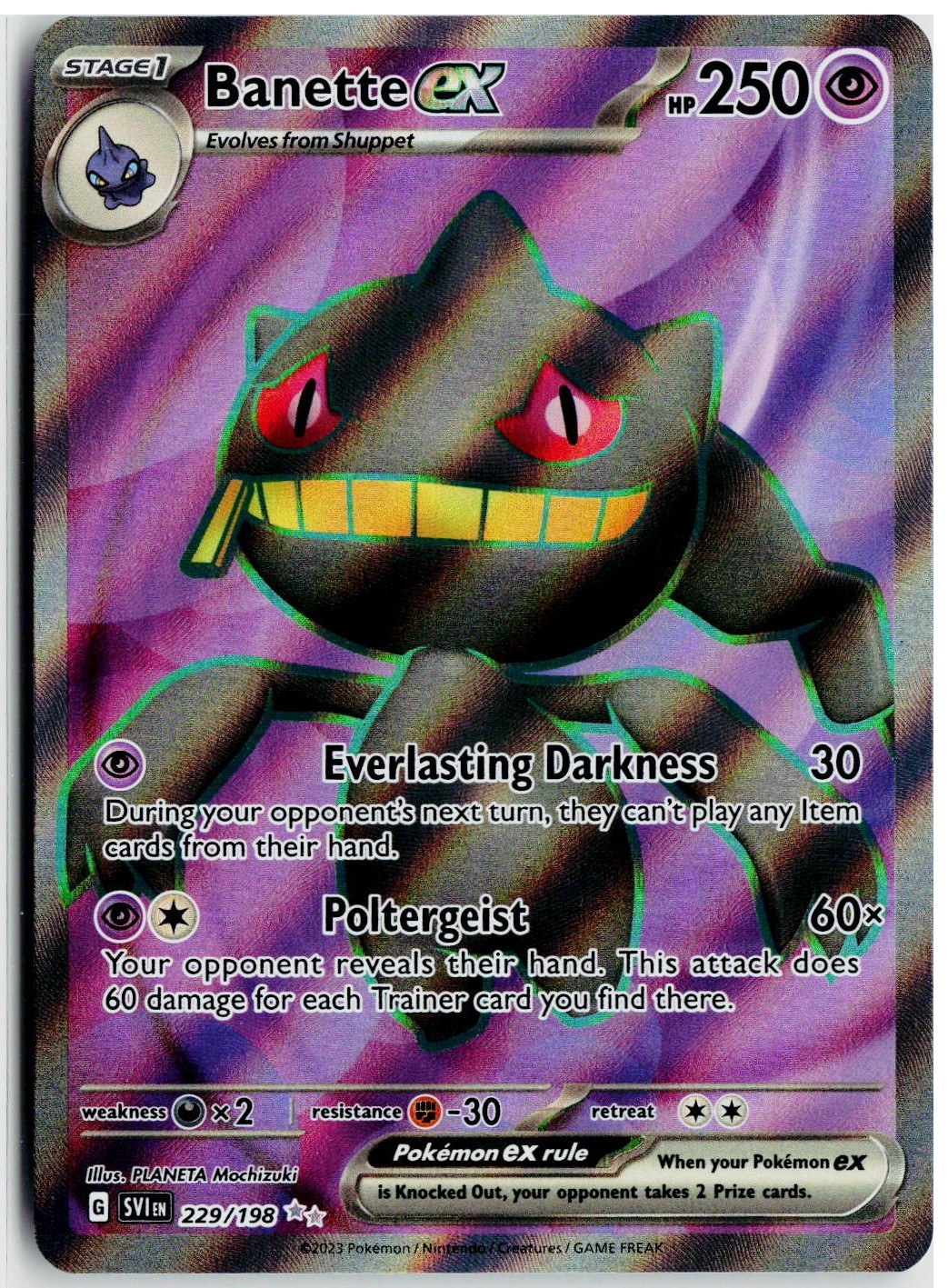 2023 Pokemon SV01: Scarlet & Violet Base Set #229 Banette ex