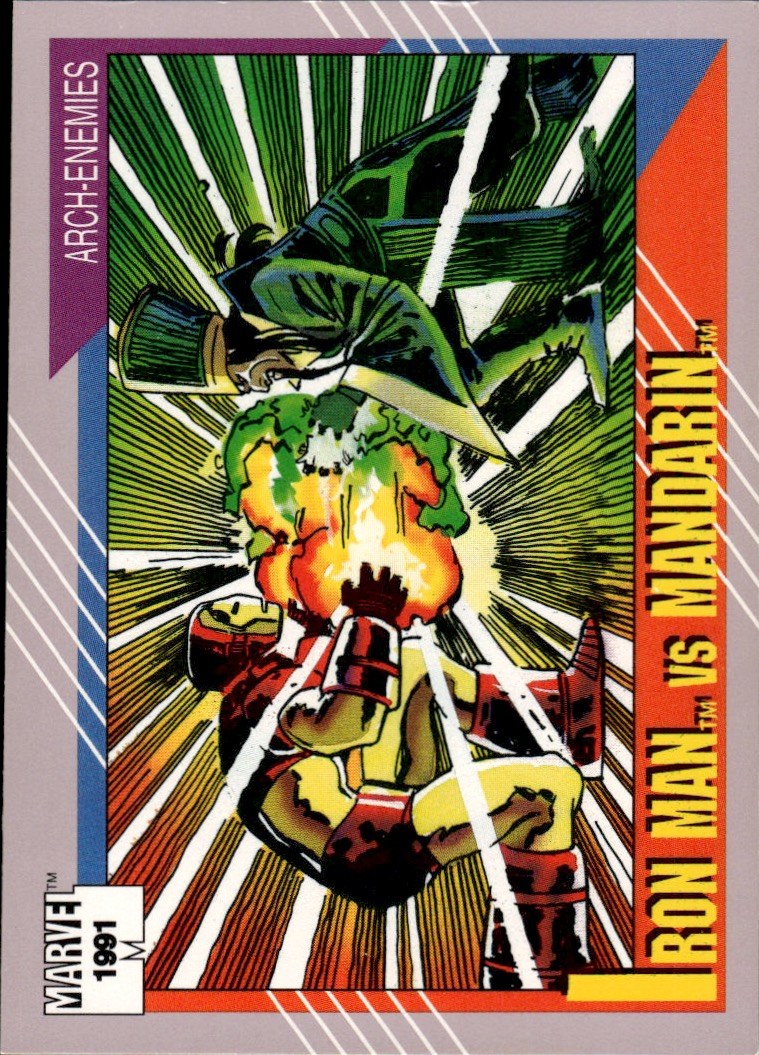 1991 Impel Marvel Universe II #118 Iron Man vs. Mandarin