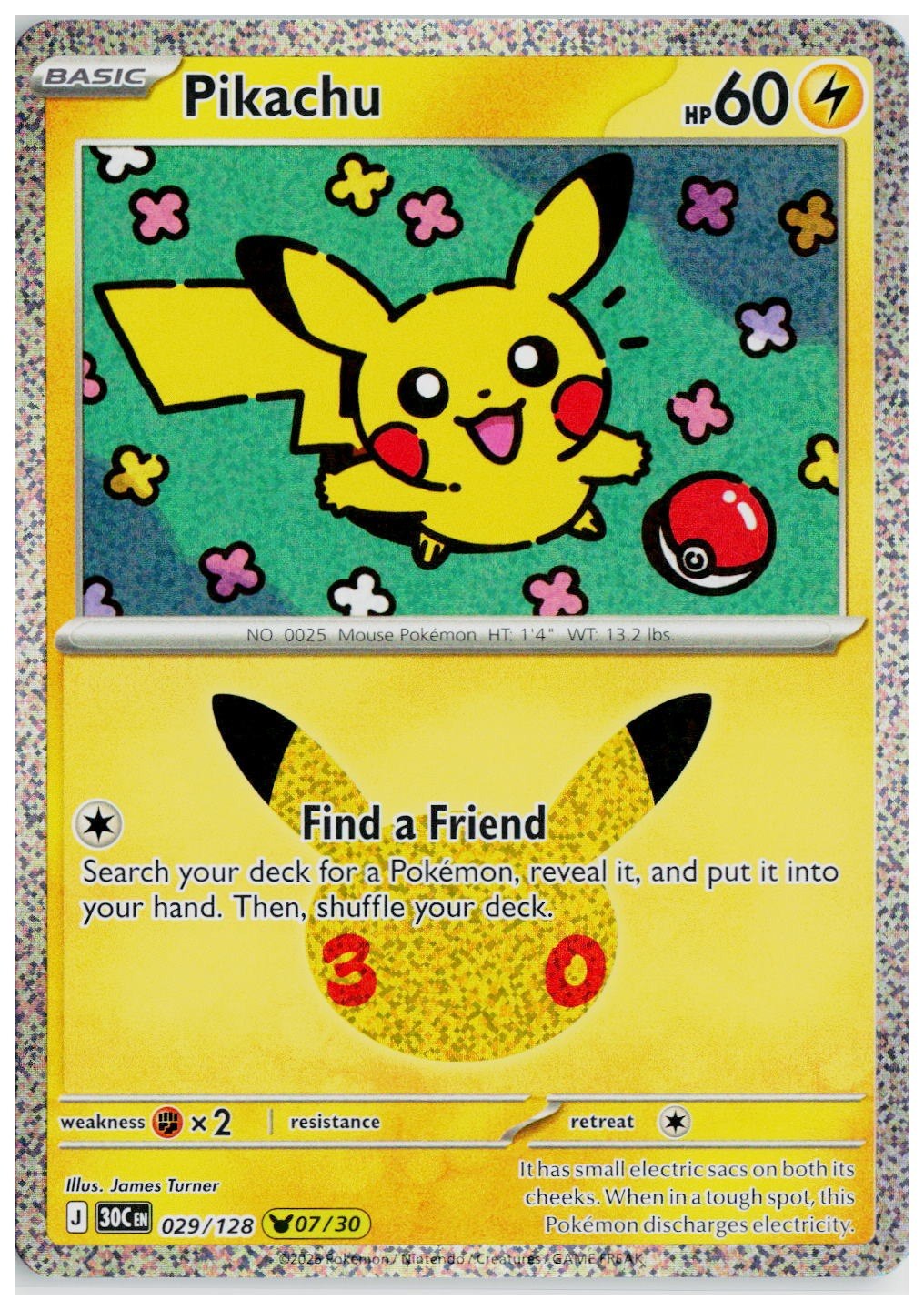 2026 Pokemon ME: 30th Celebration #029 Pikachu