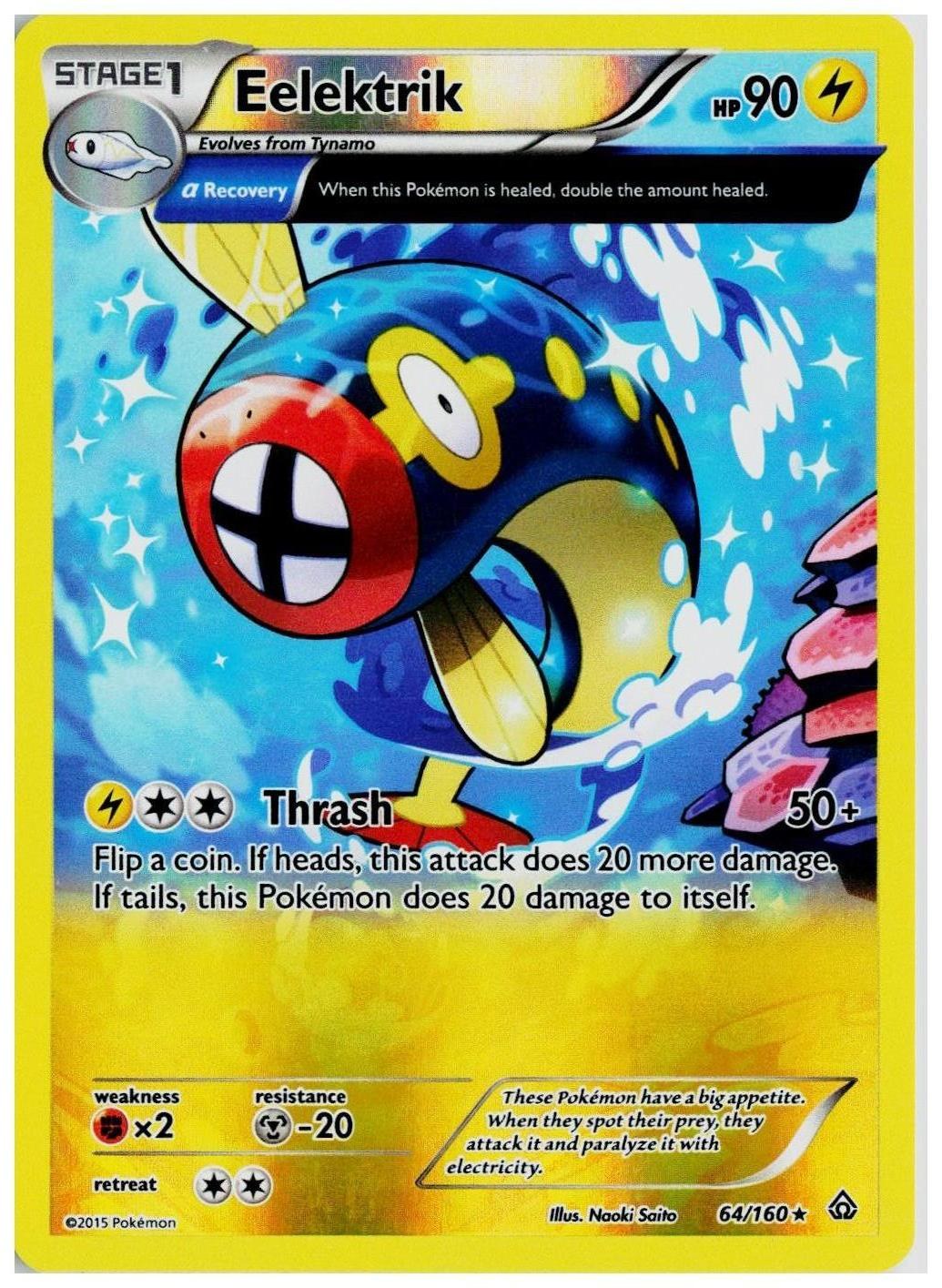 2015 Pokemon XY - Primal Clash #64 Eelektrik (Alpha)