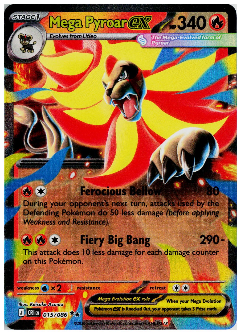 2026 Pokemon ME04: Chaos Rising #015 Mega Pyroar ex