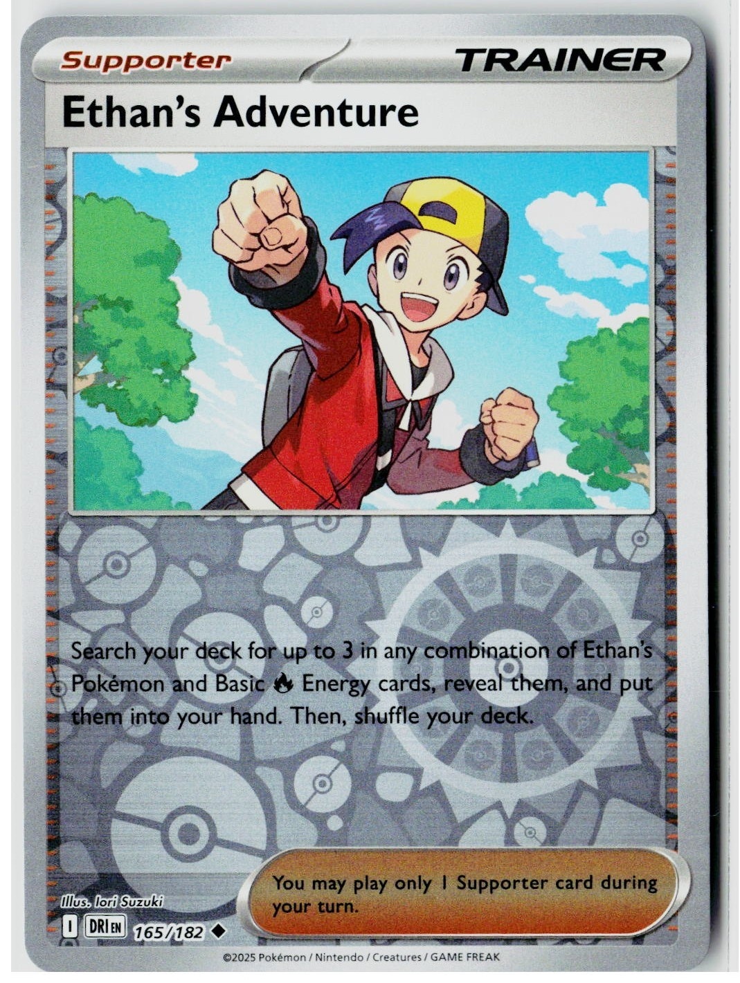 2025 Pokemon SV10: Destined Rivals Ethan's Adventure Reverse Holo #165 /182