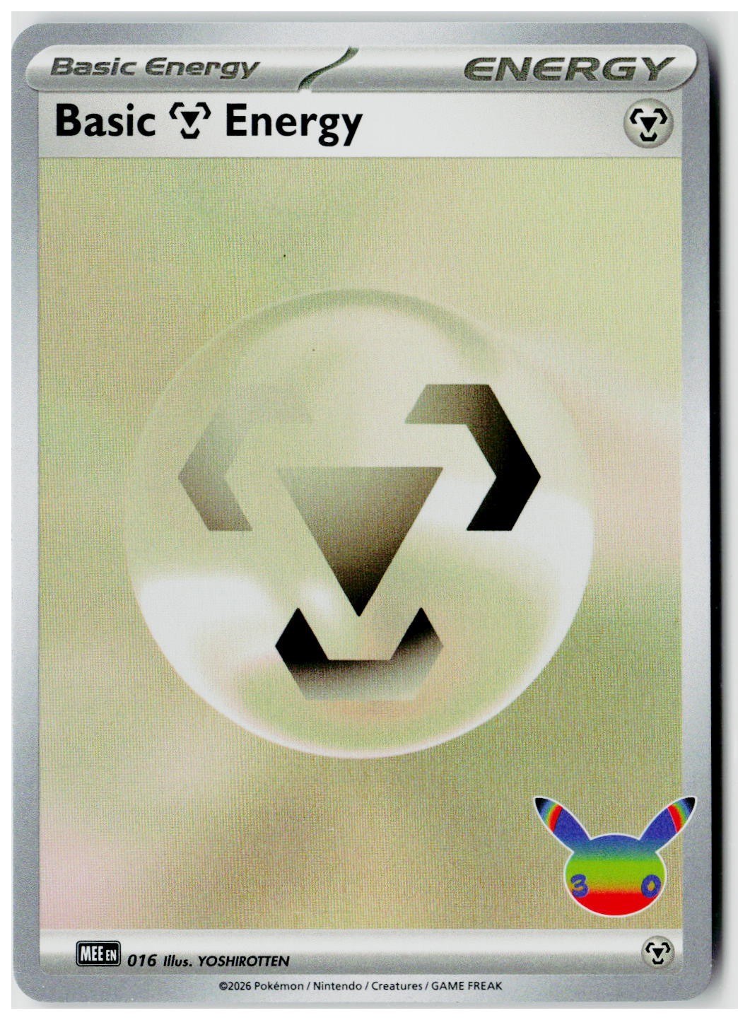 2026 Pokemon MEE: Mega Evolution Energies #016 Basic Metal Energy