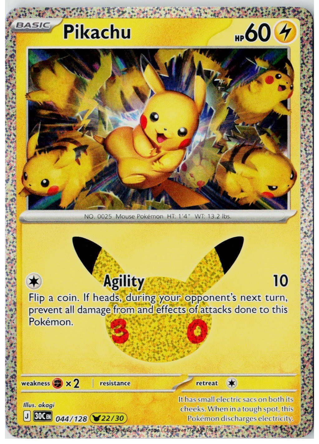 2026 Pokemon ME: 30th Celebration #044 Pikachu