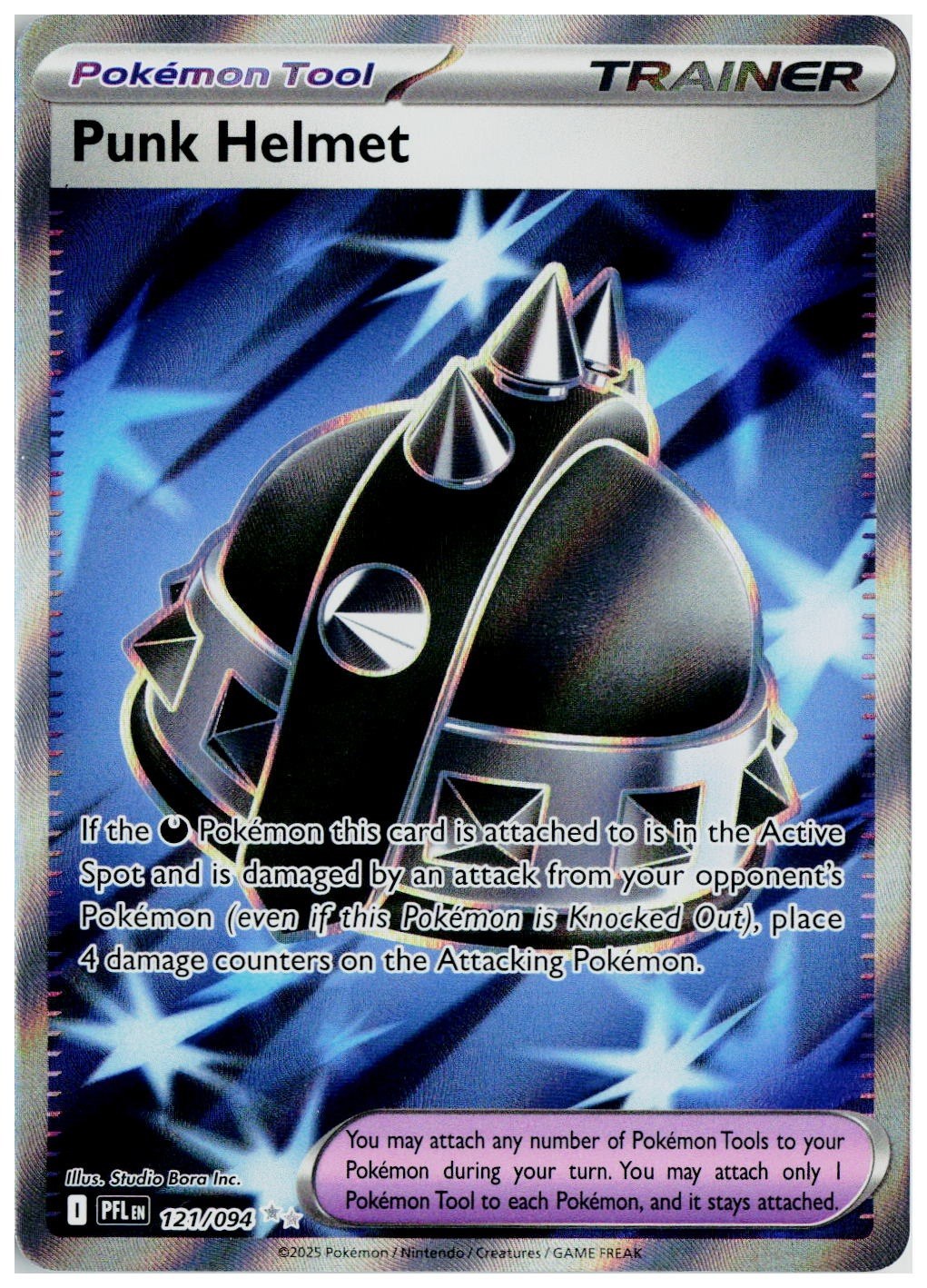 2025 Pokemon ME02: Phantasmal Flames #121 Punk Helmet