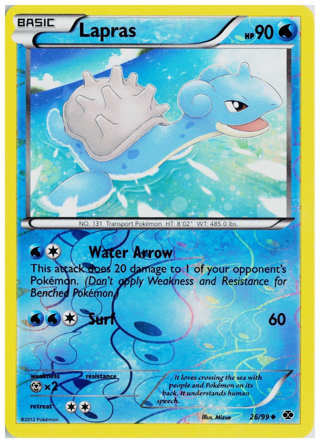 2012 Pokemon Next Destinies #26 Lapras