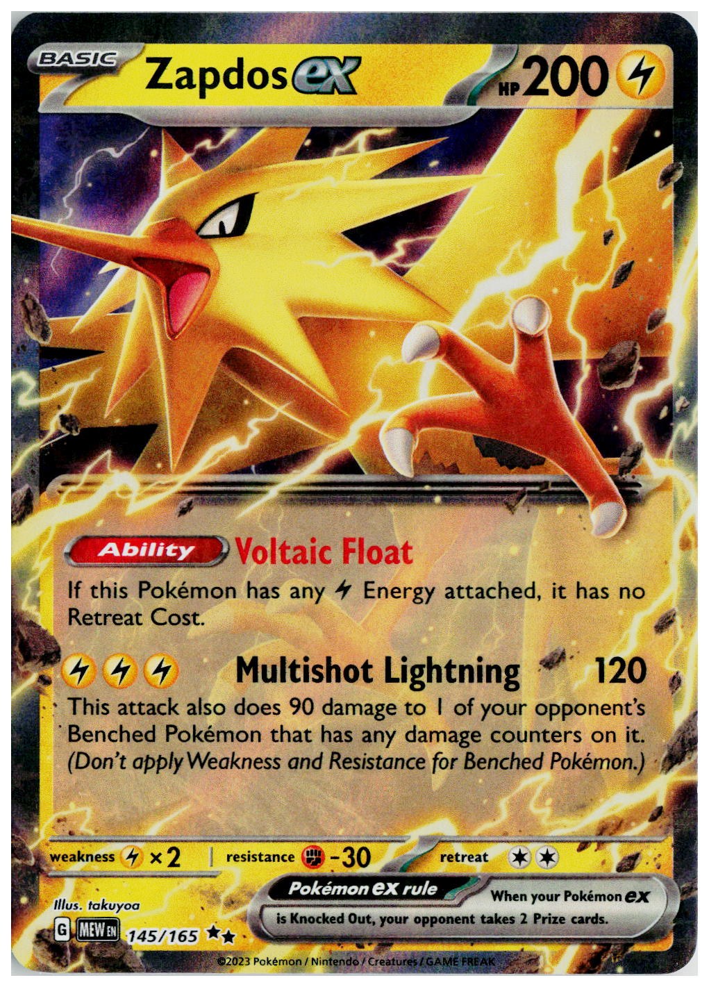 2023 Pokemon SV: Scarlet & Violet 151 #145 Zapdos ex