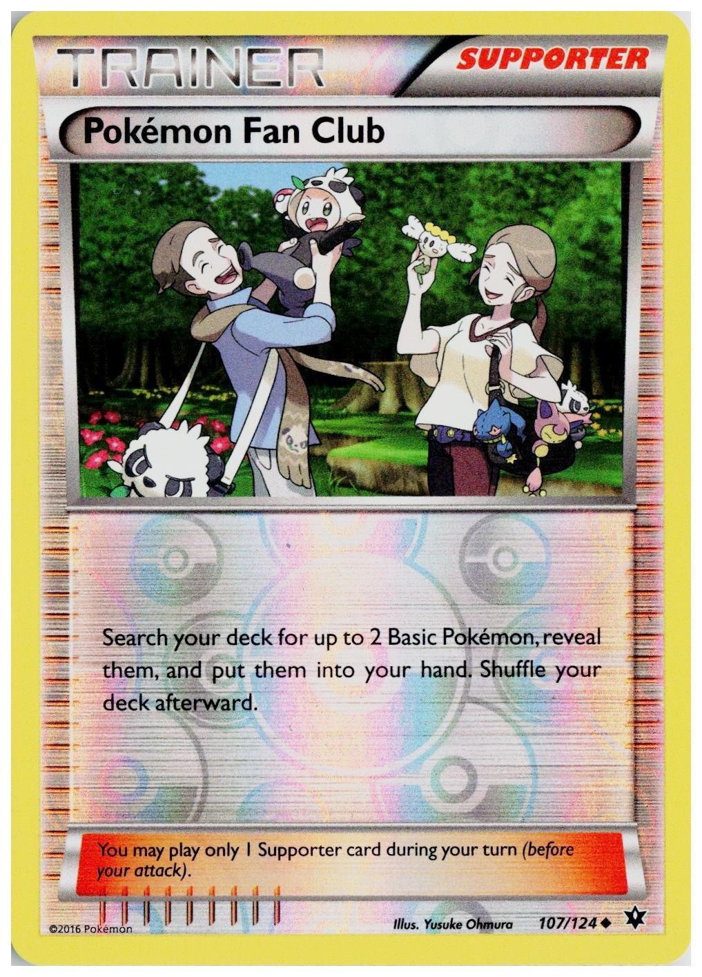 2016 Pokemon XY - Fates Collide #107 Pokemon Fan Club