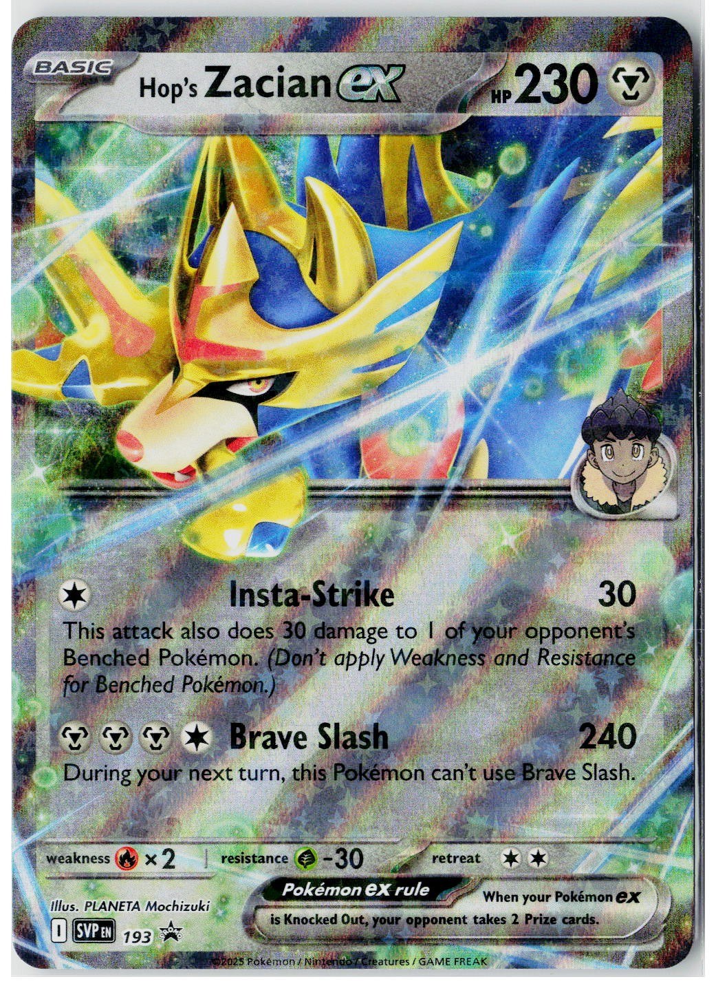 2025 Pokemon SV: Scarlet & Violet Promo Cards #SVP193 Hop's Zacian ex