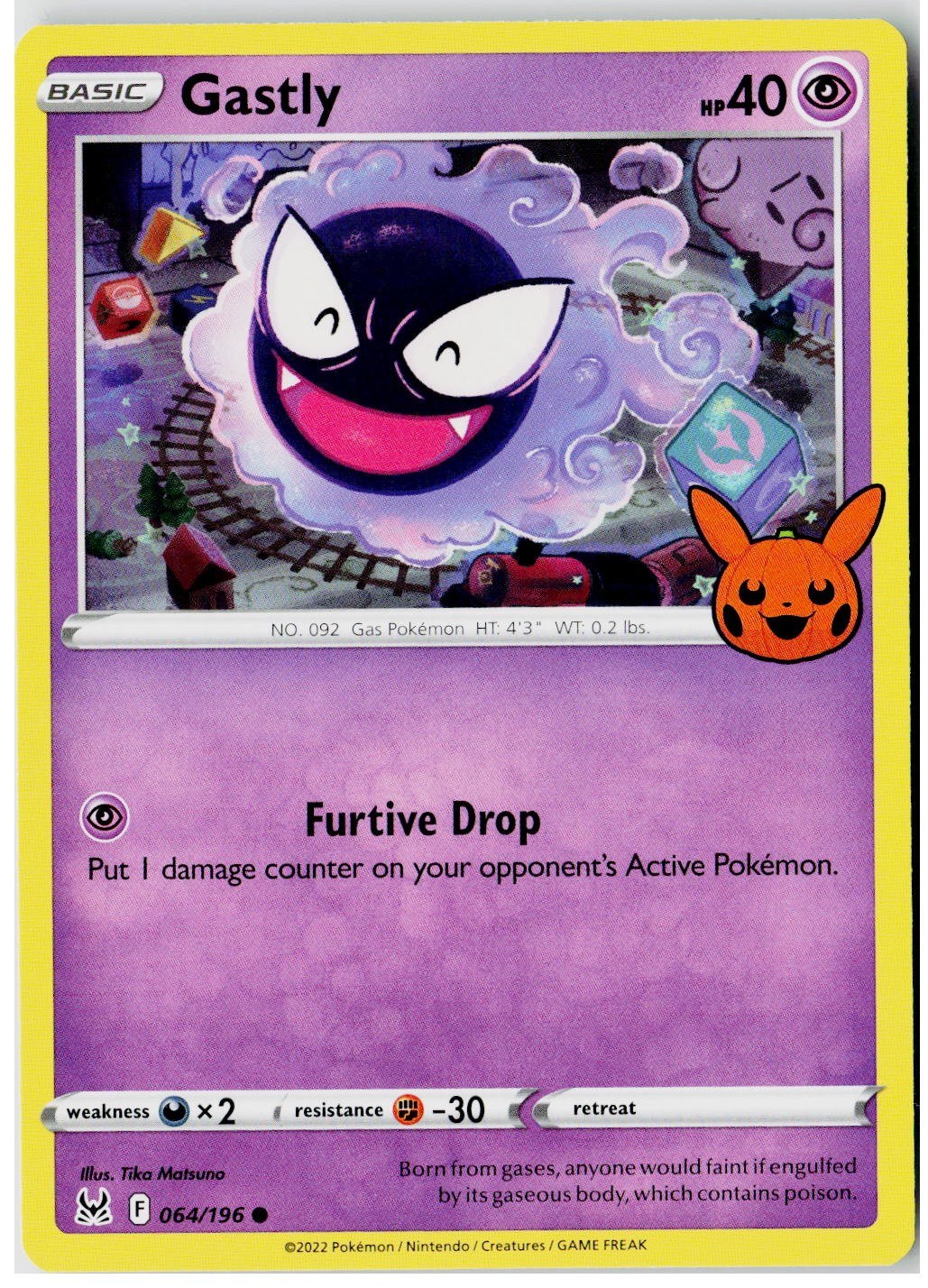 2023 Pokemon TTBB23: Trick or Trade BOOster Bundle #064 Gastly