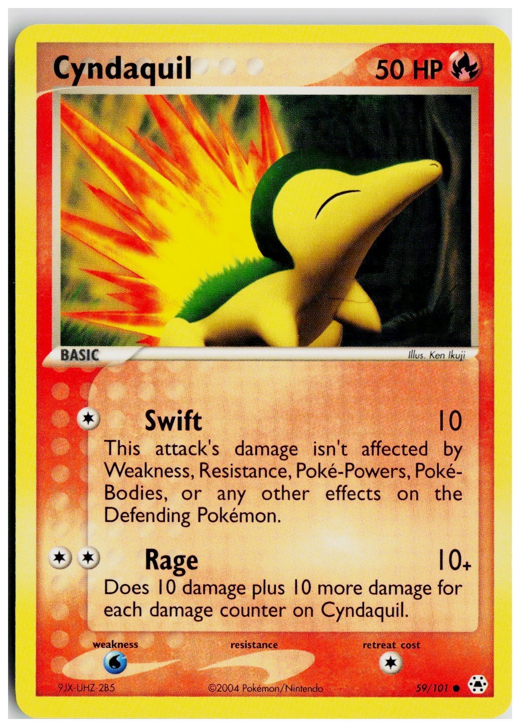 2004 Pokemon EX Hidden Legends #59 Cyndaquil