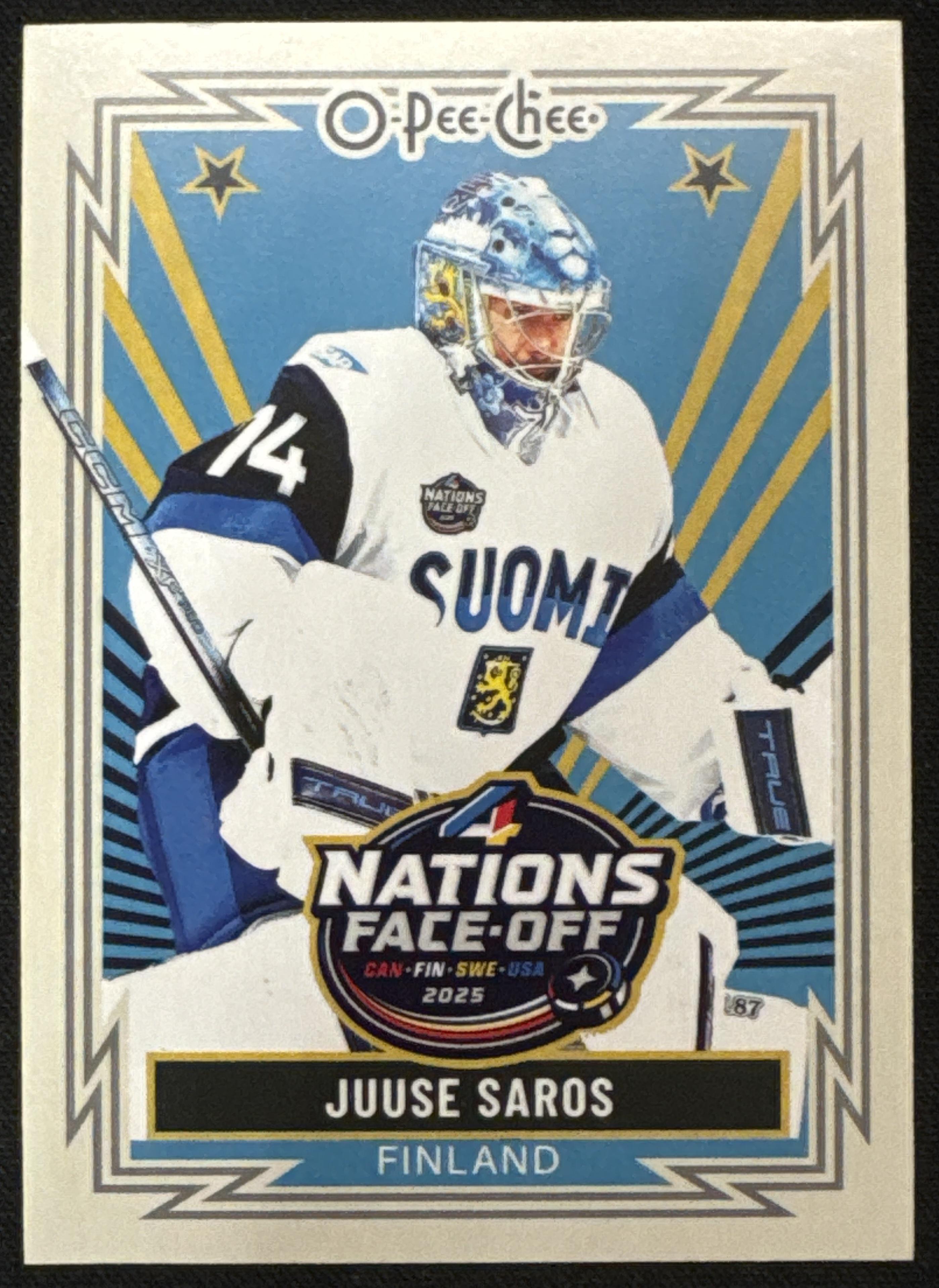 2025-26 O-Pee-Chee Hockey Juuse Saros #521
