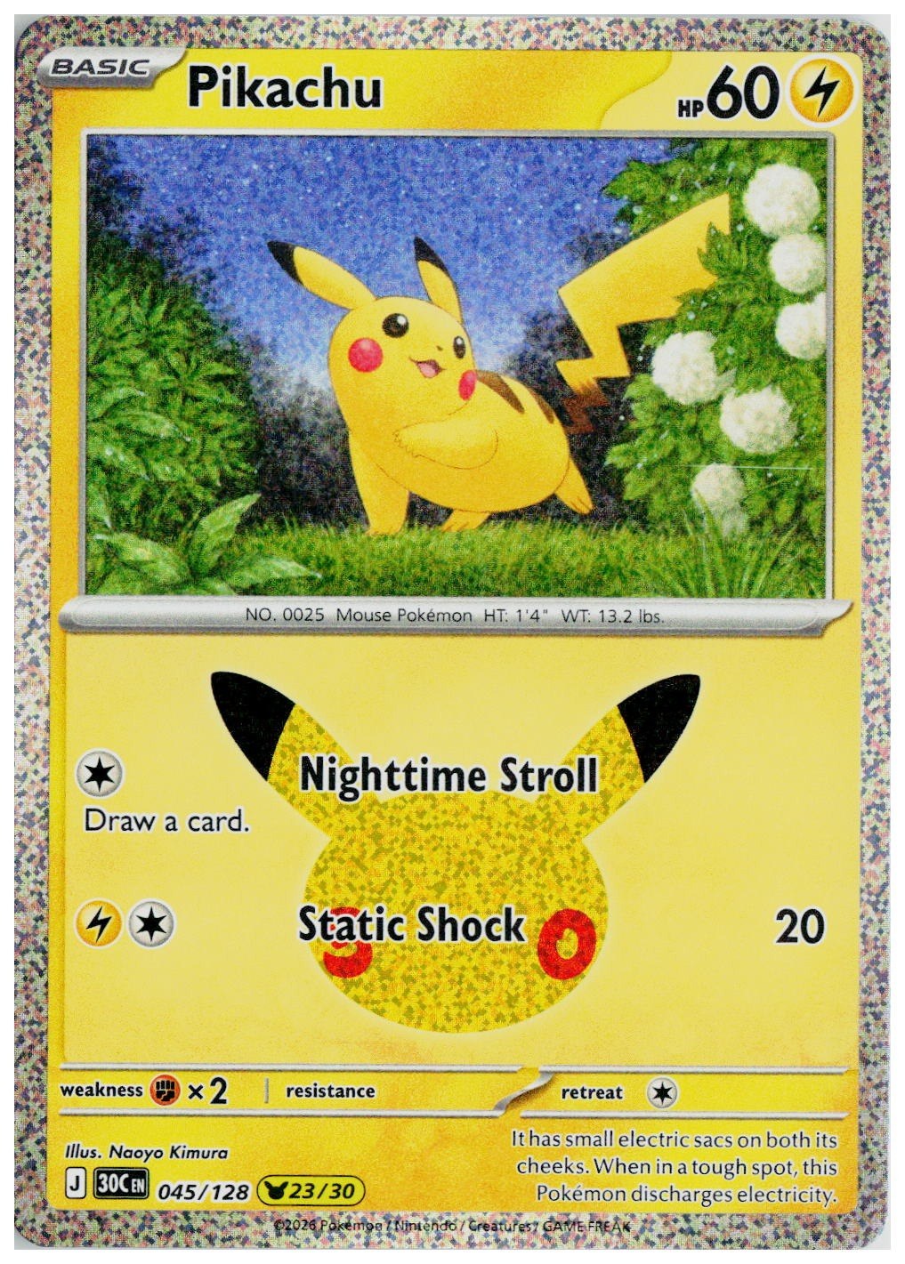 2026 Pokemon ME: 30th Celebration #045 Pikachu