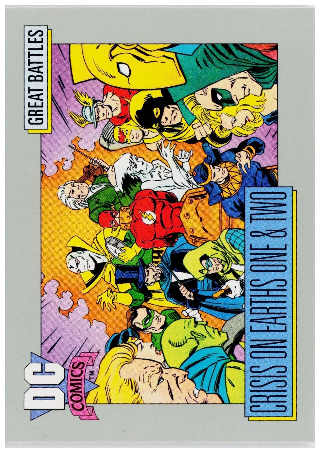 1992 Impel DC Cosmic #143 Crisis on Earths One & Two