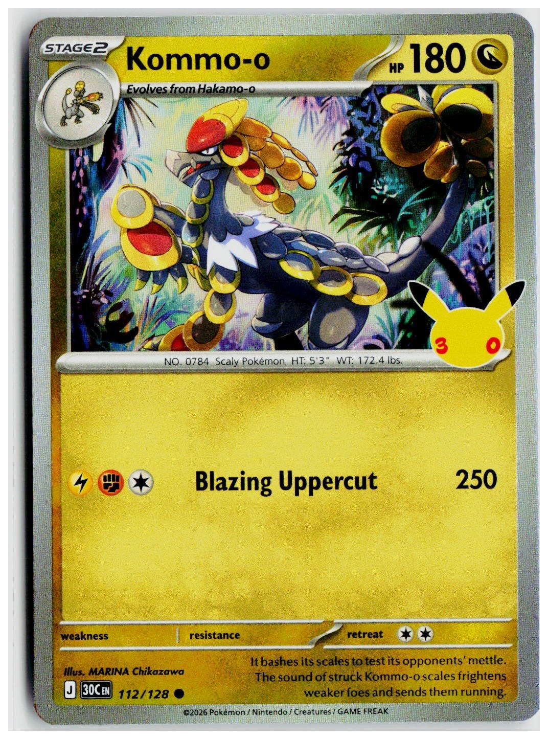 2026 Pokemon ME: 30th Celebration #112 Kommo-o