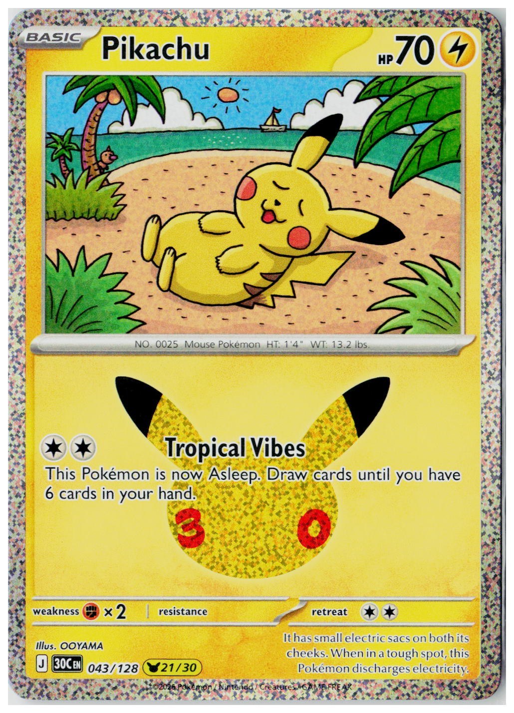 2026 Pokemon ME: 30th Celebration #043 Pikachu