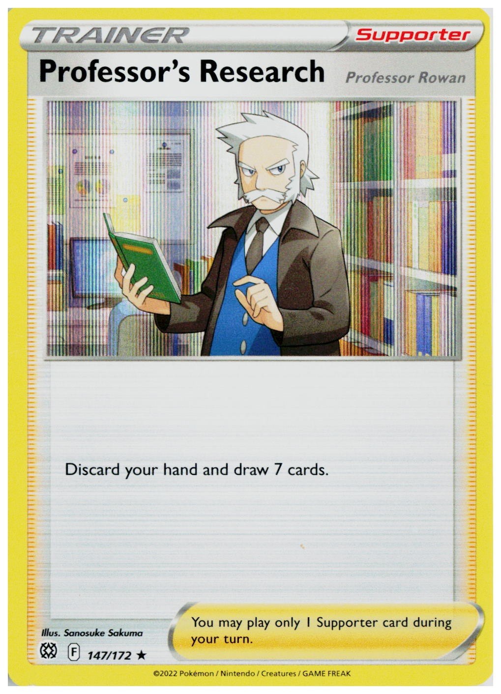 2022 Pokemon SWSH09: Brilliant Stars #147 Professor's Research [Professor Rowan]