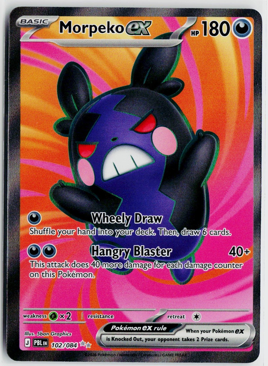 2026 Pokemon ME05: Pitch Black #102 Morpeko ex