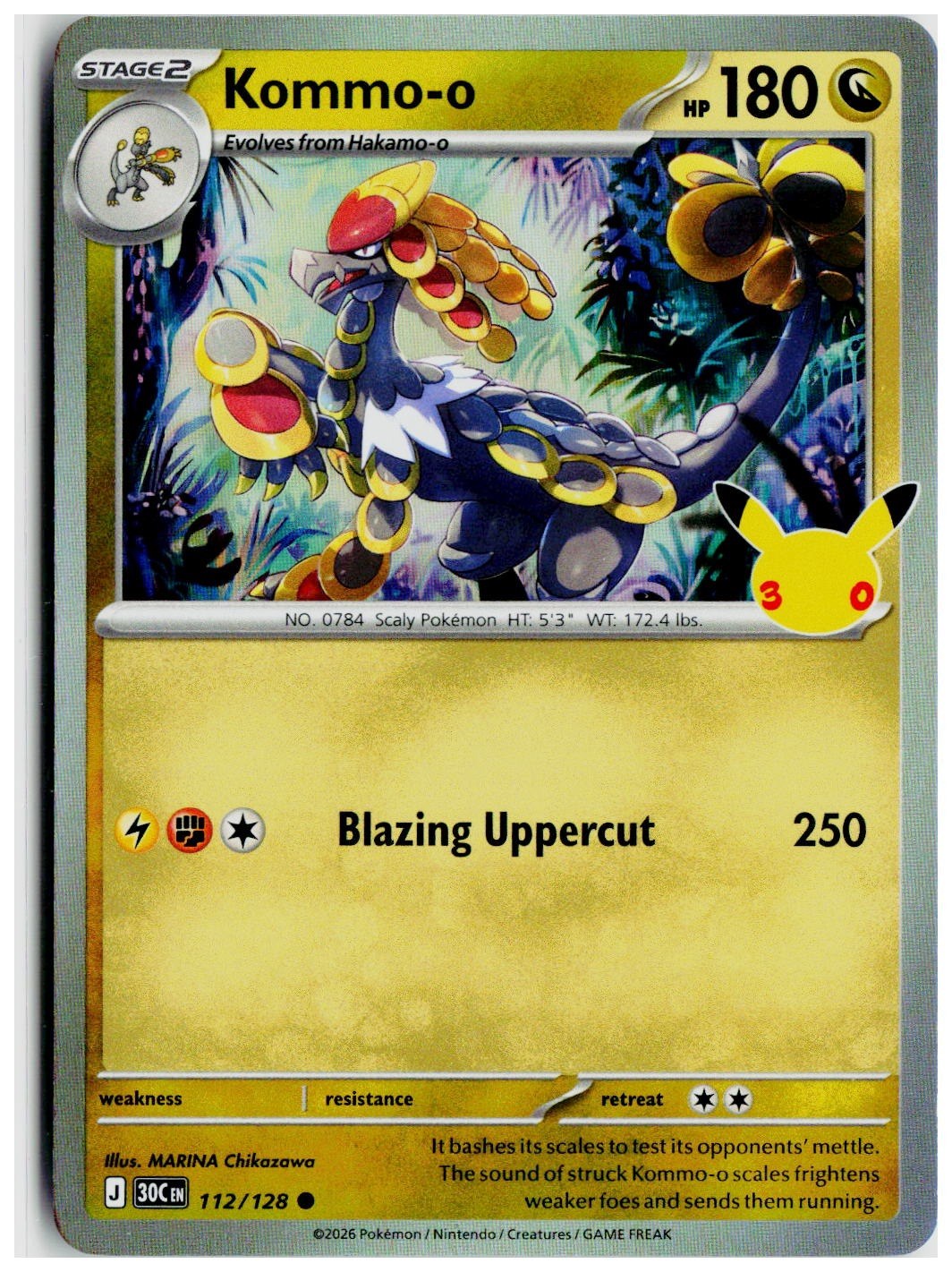 2026 Pokemon ME: 30th Celebration #112 Kommo-o