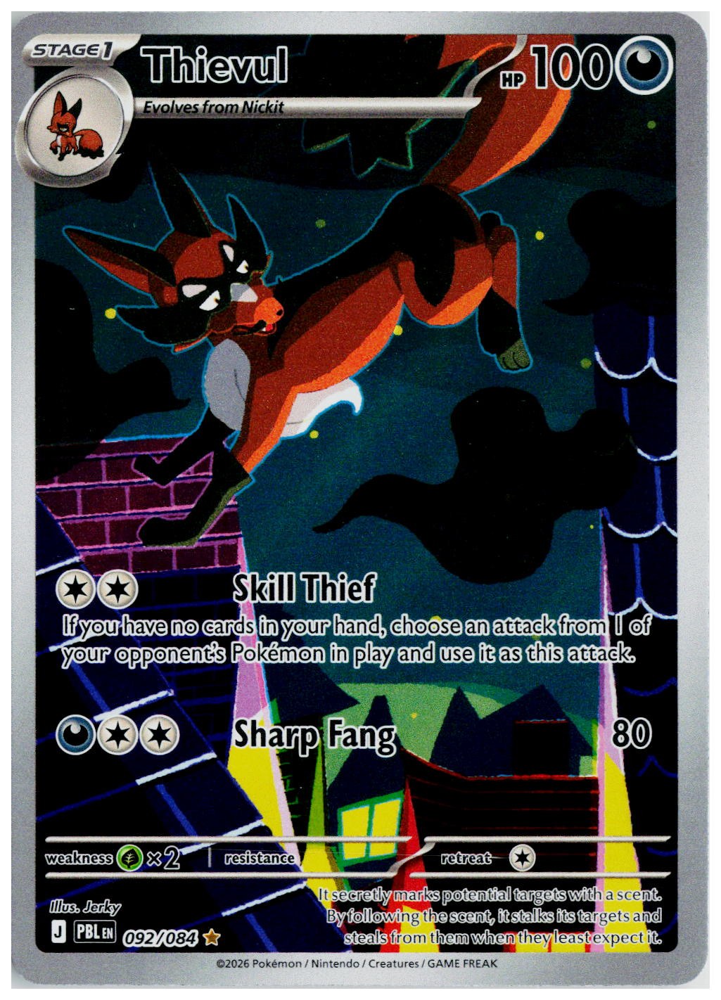 2026 Pokemon ME05: Pitch Black #092 Thievul