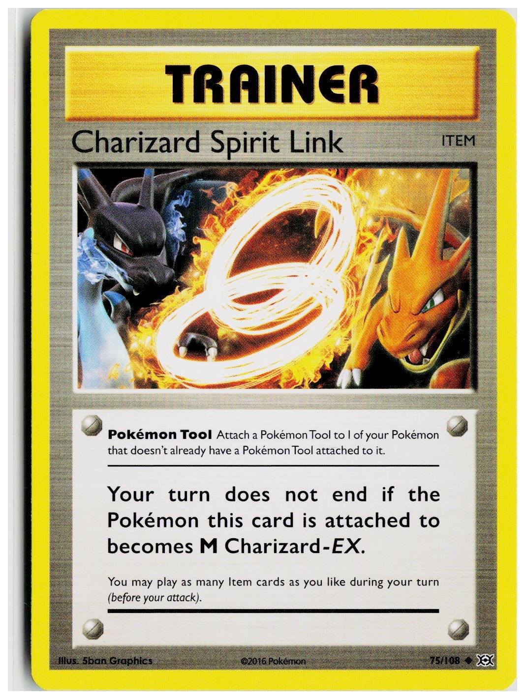2016 Pokemon XY - Evolutions #75 Charizard Spirit Link