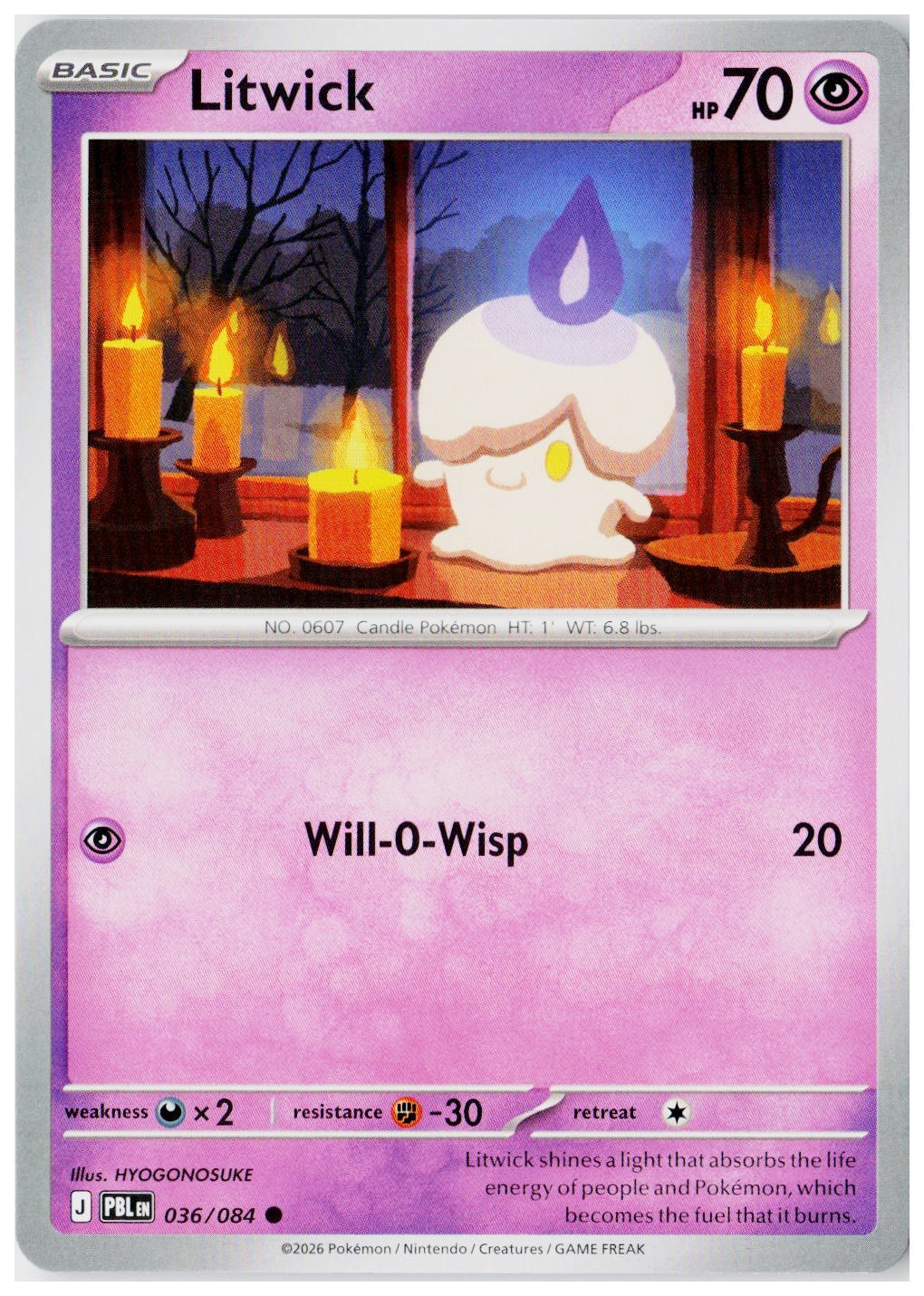 2026 Pokemon ME05: Pitch Black #036 Litwick