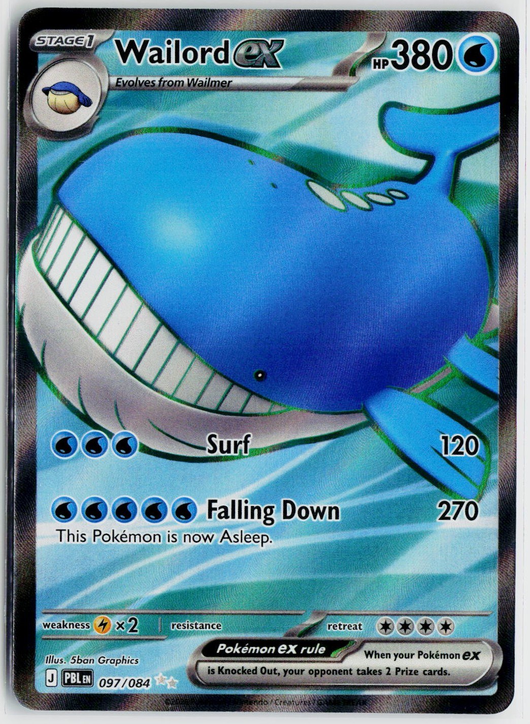 2026 Pokemon ME05: Pitch Black #097 Wailord ex