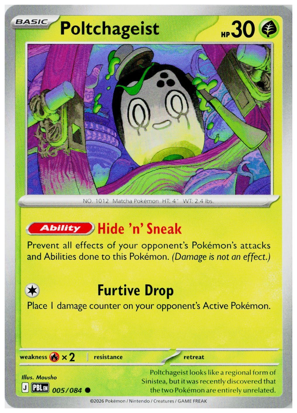2026 Pokemon ME05: Pitch Black #005 Poltchageist