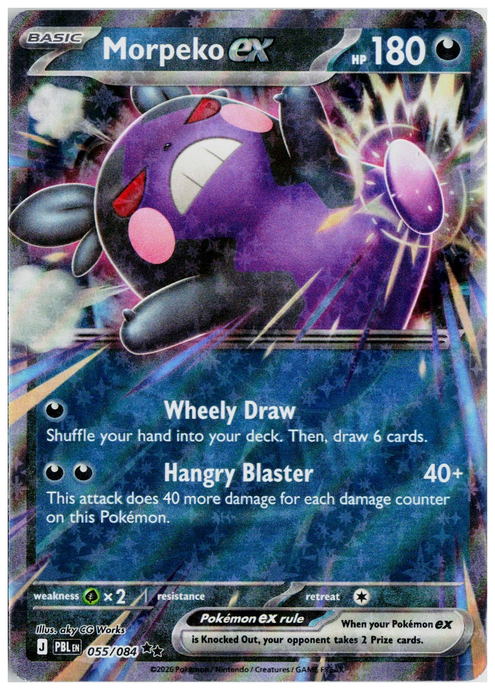 2026 Pokemon ME05: Pitch Black #055 Morpeko ex