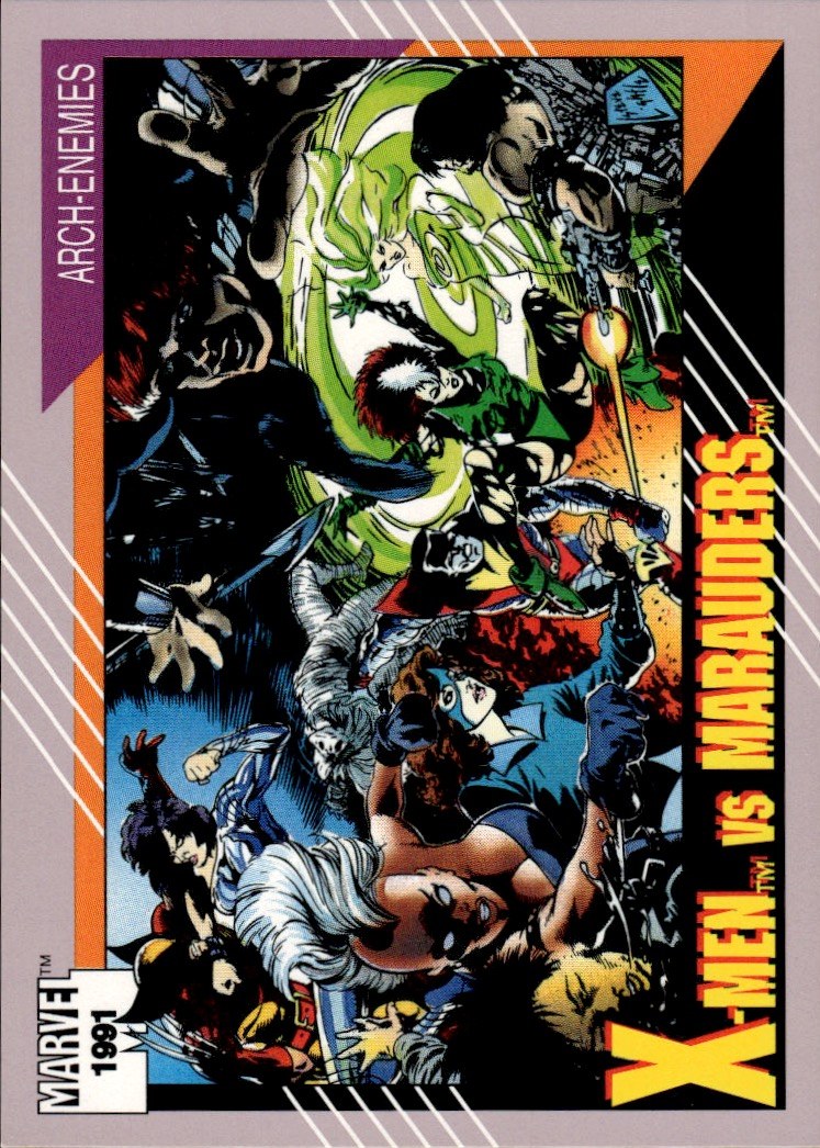 1991 Impel Marvel Universe II #117 X-Men vs. Marauders