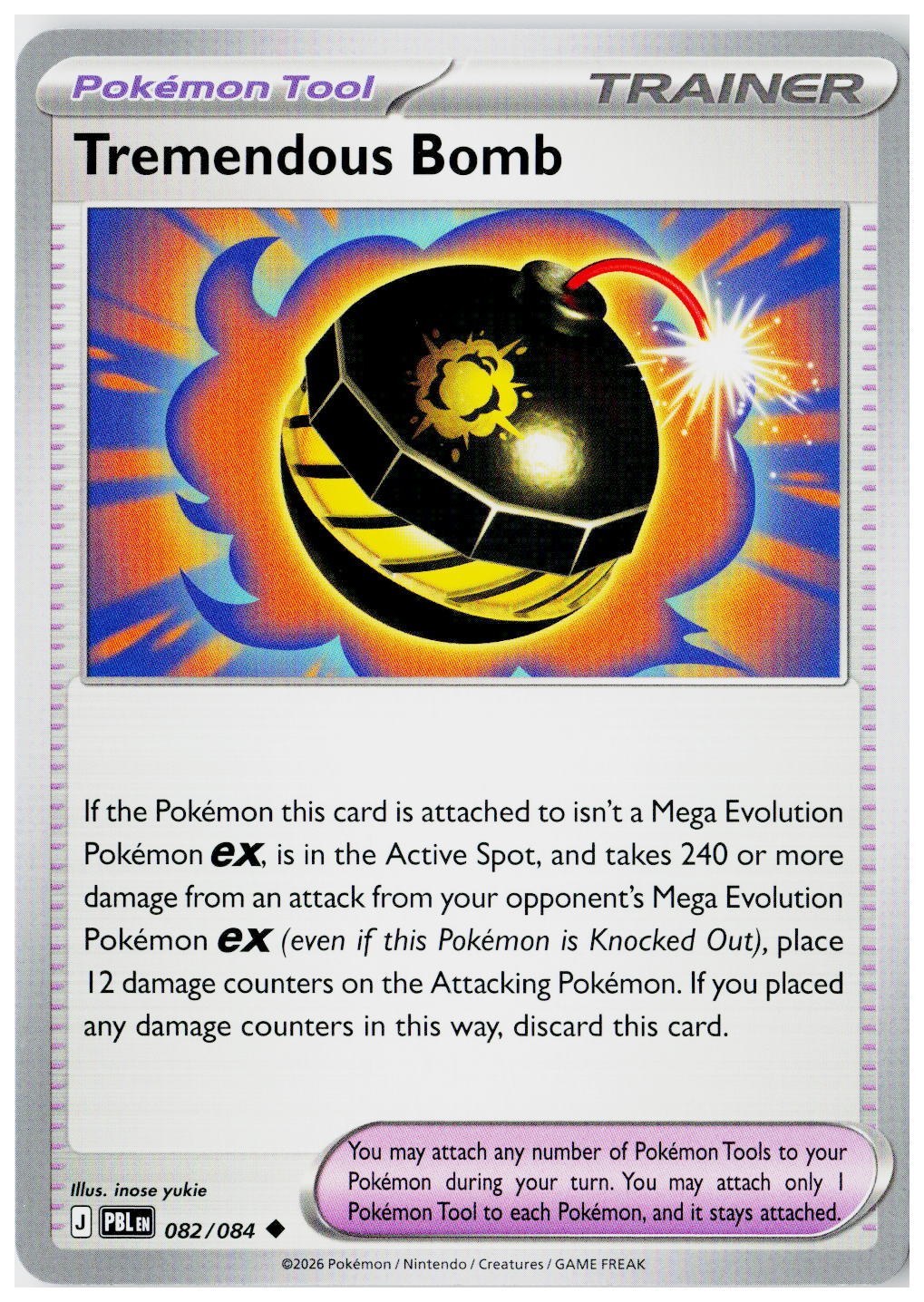 2026 Pokemon ME05: Pitch Black #082 Tremendous Bomb