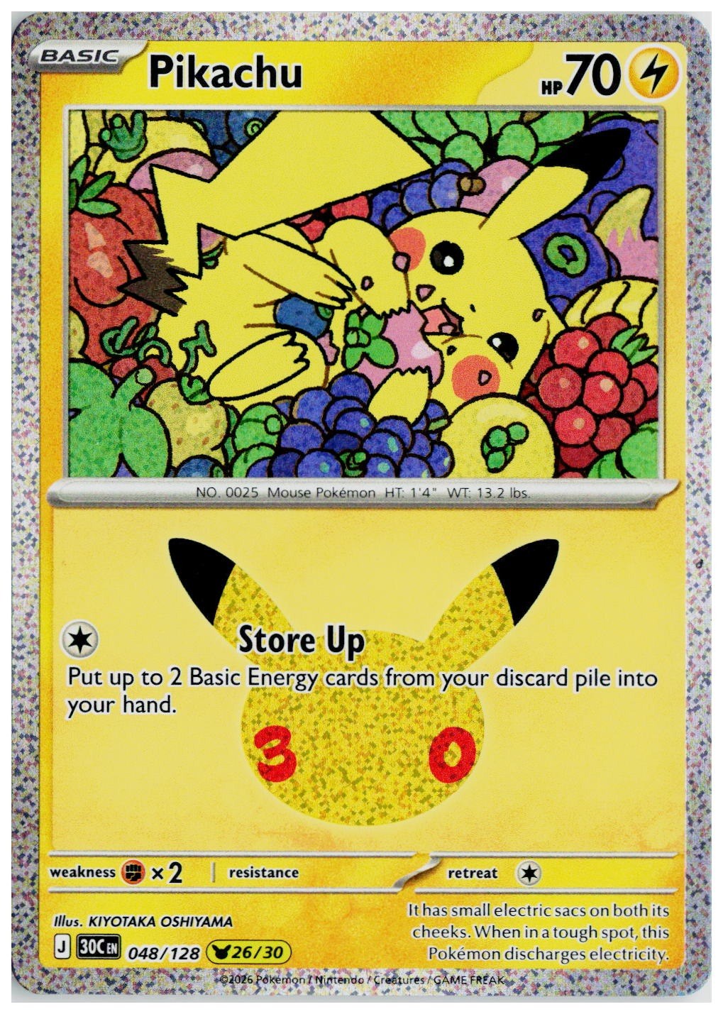 2026 Pokemon ME: 30th Celebration #048 Pikachu