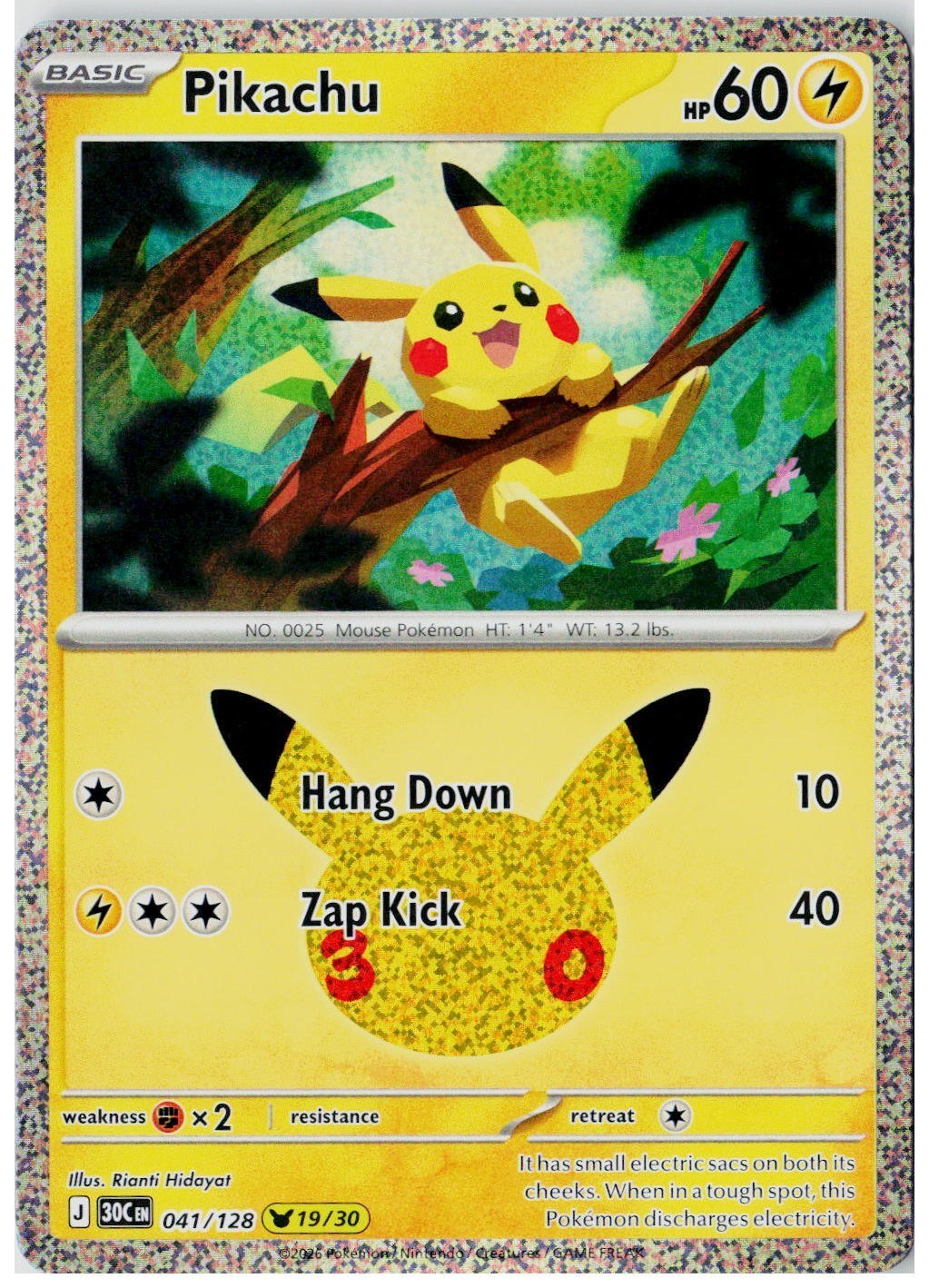 2026 Pokemon ME: 30th Celebration #041 Pikachu
