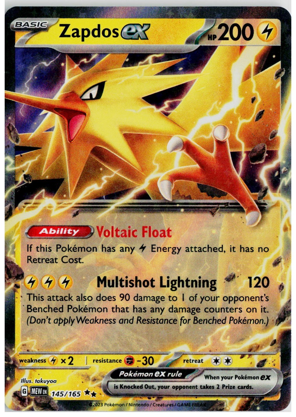 2023 Pokemon SV: Scarlet & Violet 151 #145 Zapdos ex
