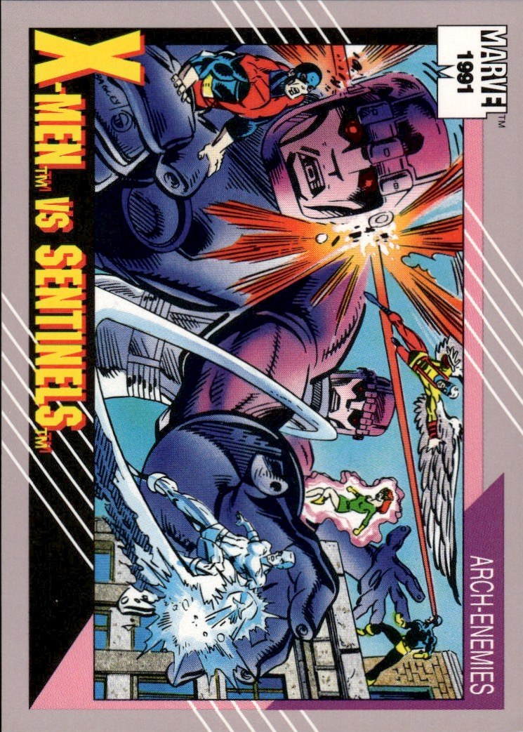 1991 Impel Marvel Universe II #106 X-Men vs. Sentinels